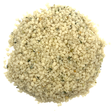Load image into Gallery viewer, A pile of hemp hearts, which look like tiny cream-colored nuts
