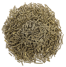 Load image into Gallery viewer, CBD Hemp Pellets displayed, made from hemp cake, alfalfa, and CBD pressed into a pellet form
