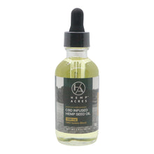 Load image into Gallery viewer, A bottle of CBD-infused hemp seed oil, containing 1200 mg of CBD Isolate blend, displaying the Hemp Acres logo
