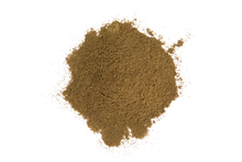 Load image into Gallery viewer, a pile of hemp protein powder which is 45% protein, a fine powder with a brown hue
